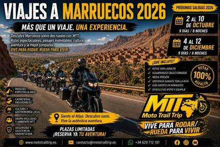 Viaje a Marruecos en Moto 2026 del 2 al 10 de Octubre